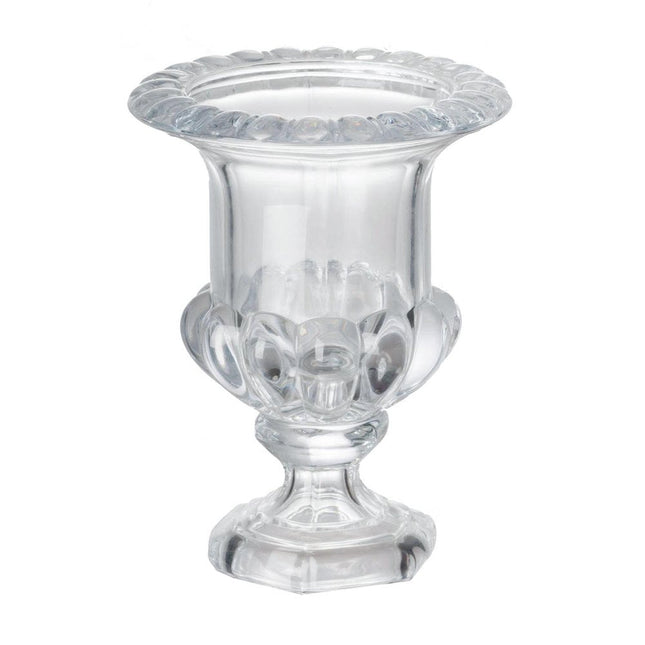Set of Two Clear Glass Urn Table Vases HomeRoots