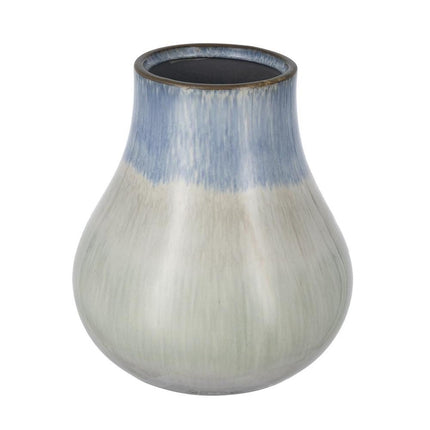 10" Blue And Gray Ombre Ceramic Round Table Vase HomeRoots