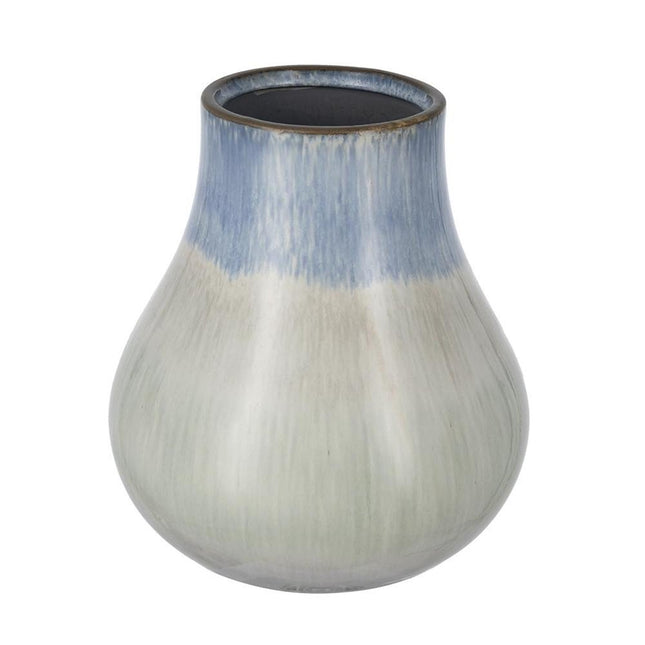 10" Blue And Gray Ombre Ceramic Round Table Vase HomeRoots