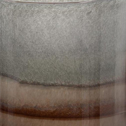9" Gray And Brown Ombre Glass Round Table Vase HomeRoots