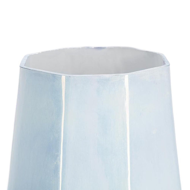 20" Blue And Opal Glass Cylinder Table Vase HomeRoots