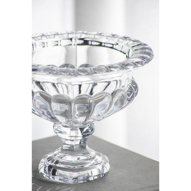 Set of Two Clear Glass Round Bowl Table Vases HomeRoots