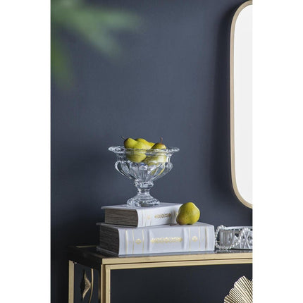 Set of Two Clear Glass Round Bowl Table Vases HomeRoots