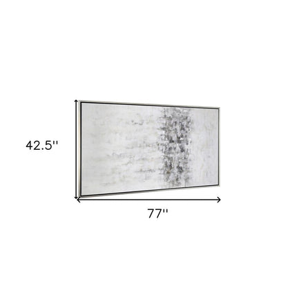 Winter Storm Hand Painted Silver Floater Frame Wall Art HomeRoots