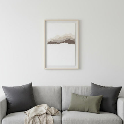 Torn Terrain I Gray Shadowbox Minimalistic Wall Art HomeRoots