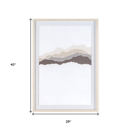 Torn Terrain I Gray Shadowbox Minimalistic Wall Art HomeRoots