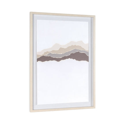 Torn Terrain I Gray Shadowbox Minimalistic Wall Art HomeRoots