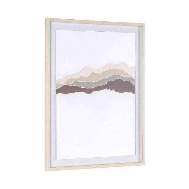 Torn Terrain I Gray Shadowbox Minimalistic Wall Art HomeRoots