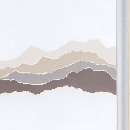 Torn Terrain I Gray Shadowbox Minimalistic Wall Art HomeRoots