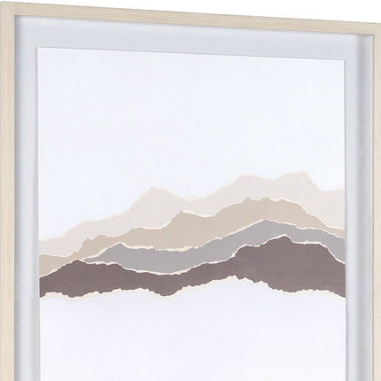 Torn Terrain I Gray Shadowbox Minimalistic Wall Art HomeRoots