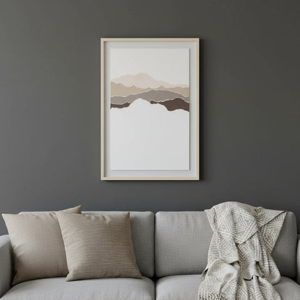 Torn Terrain II Light Brown Shadowbox Minimalistic Wall Art HomeRoots