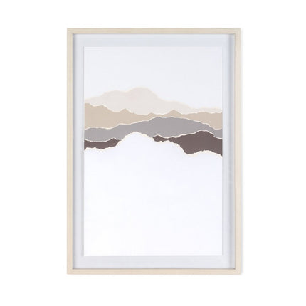 Torn Terrain II Light Brown Shadowbox Minimalistic Wall Art HomeRoots