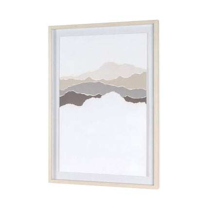 Torn Terrain II Light Brown Shadowbox Minimalistic Wall Art HomeRoots
