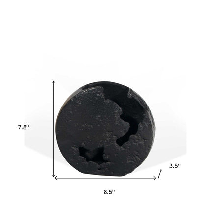8" Black Hammered Round Aluminum Table Vase HomeRoots