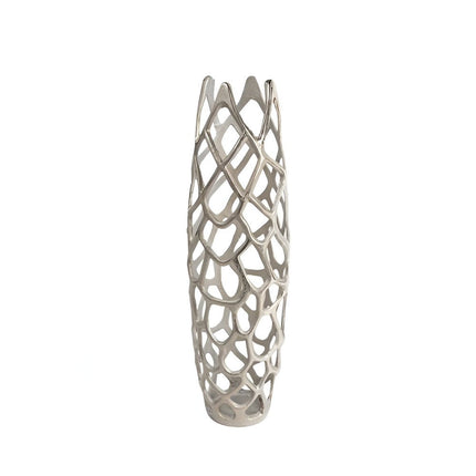 27" Cylinder Aluminum Floor Vase HomeRoots