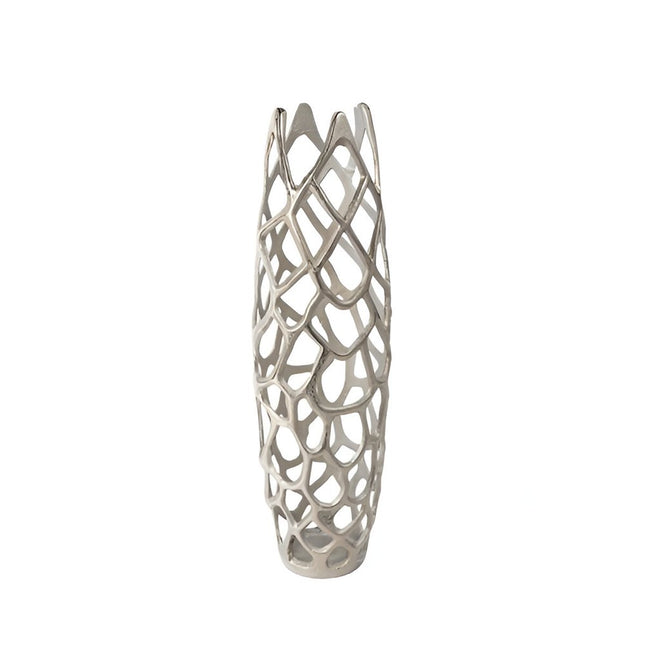 27" Cylinder Aluminum Floor Vase