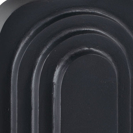 12" Black Geometric Aluminum Table Vase HomeRoots