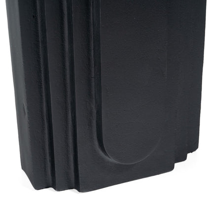 12" Black Geometric Aluminum Table Vase