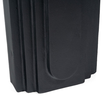 12" Black Geometric Aluminum Table Vase HomeRoots