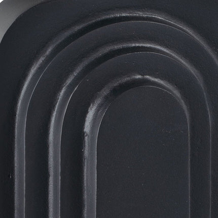 12" Black Geometric Aluminum Table Vase HomeRoots