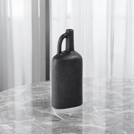 11" Gray Aluminum Jug Table Vase