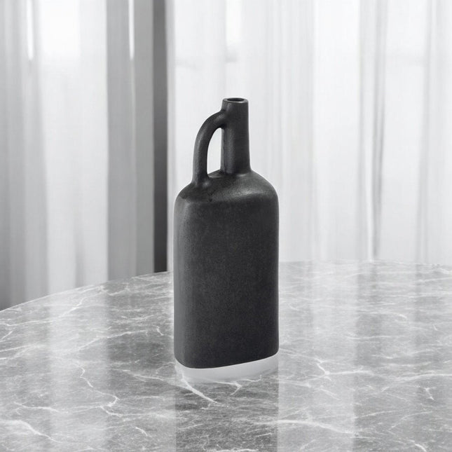11" Gray Aluminum Jug Table Vase HomeRoots