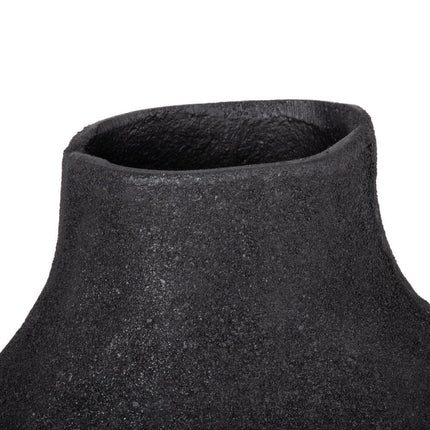 12" Black Aluminum Modern Abstract Table Vase HomeRoots