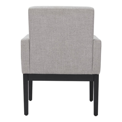 Gray and Black Upholstery Dining Arm Chair
