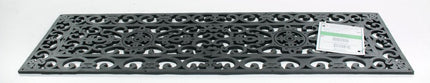 9" X 30" Black Rubber Outdoor Door Mat HomeRoots
