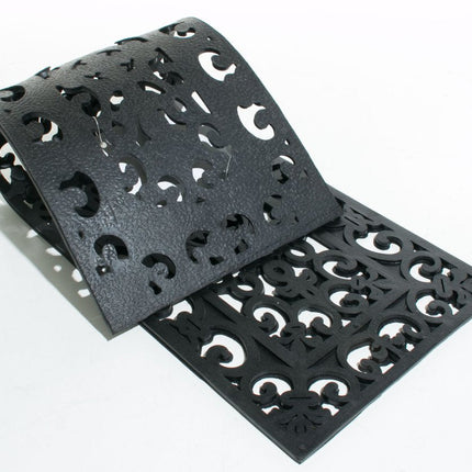 9" X 30" Black Rubber Outdoor Door Mat HomeRoots