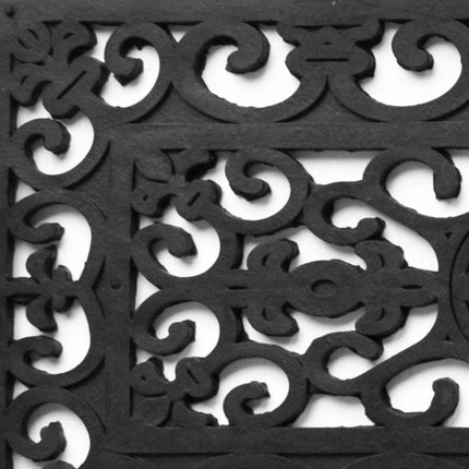 9" X 30" Black Rubber Outdoor Door Mat HomeRoots
