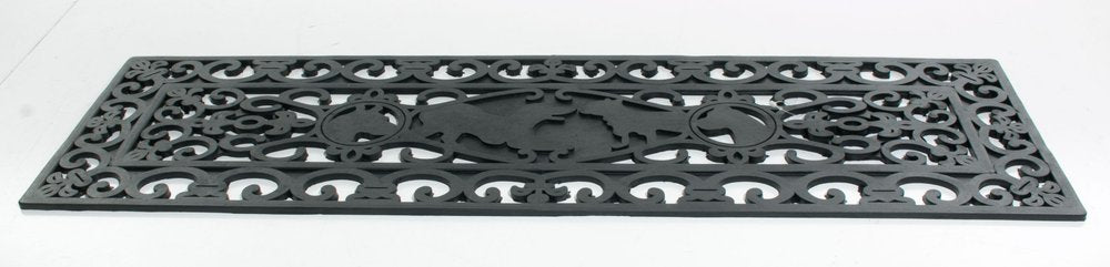 9" X 30" Black Rubber Dog Outdoor Door Mat