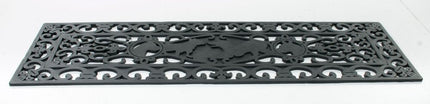9" X 30" Black Rubber Dog Outdoor Door Mat HomeRoots