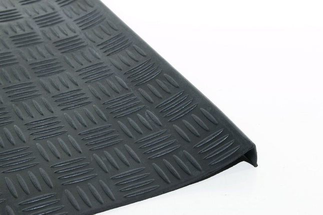 9" X 30" Black Rubber Outdoor Door Mat HomeRoots