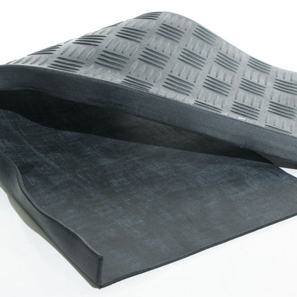 9" X 30" Black Rubber Outdoor Door Mat HomeRoots