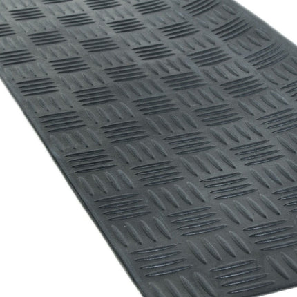 9" X 30" Black Rubber Outdoor Door Mat HomeRoots