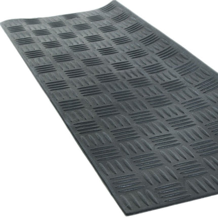 9" X 30" Black Rubber Outdoor Door Mat HomeRoots