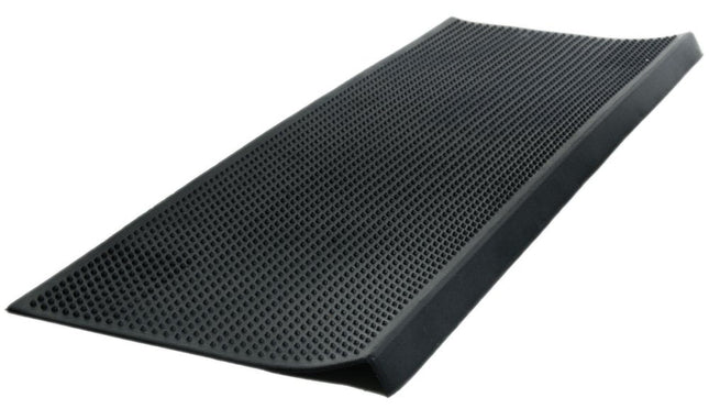 9" X 30" Black Rubber Outdoor Door Mat HomeRoots