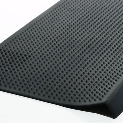 9" X 30" Black Rubber Outdoor Door Mat HomeRoots