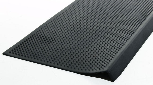9" X 30" Black Rubber Outdoor Door Mat HomeRoots
