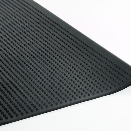 9" X 30" Black Rubber Outdoor Door Mat HomeRoots