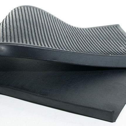 9" X 30" Black Rubber Outdoor Door Mat HomeRoots