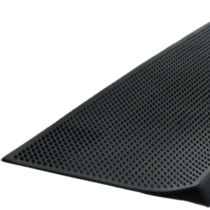 9" X 30" Black Rubber Outdoor Door Mat HomeRoots