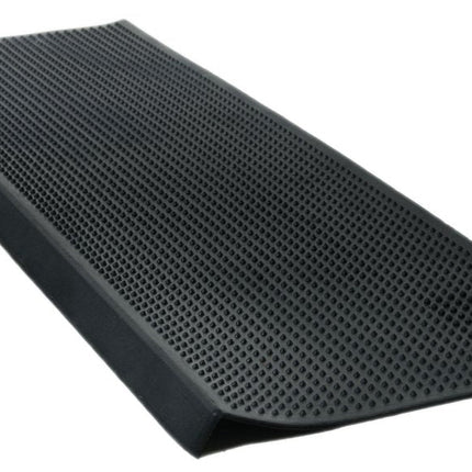 9" X 30" Black Rubber Outdoor Door Mat HomeRoots