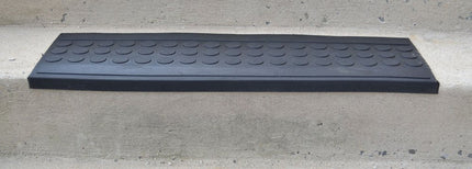 9" X 30" Black Rubber Outdoor Door Mat HomeRoots