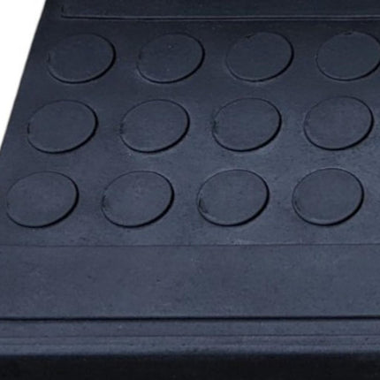 9" X 30" Black Rubber Outdoor Door Mat HomeRoots