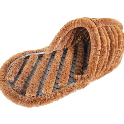 8" X 19" Brown Coir Outdoor Boot Scraper HomeRoots