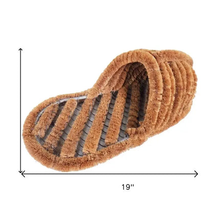 8" X 19" Brown Coir Outdoor Boot Scraper HomeRoots