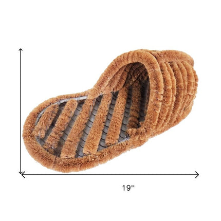 8" X 19" Brown Coir Outdoor Boot Scraper HomeRoots