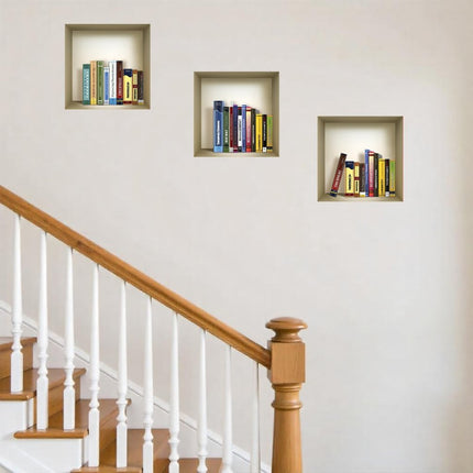 Set of Three Tisha Niche 3D Square Peel and Stick Wall Decals HomeRoots